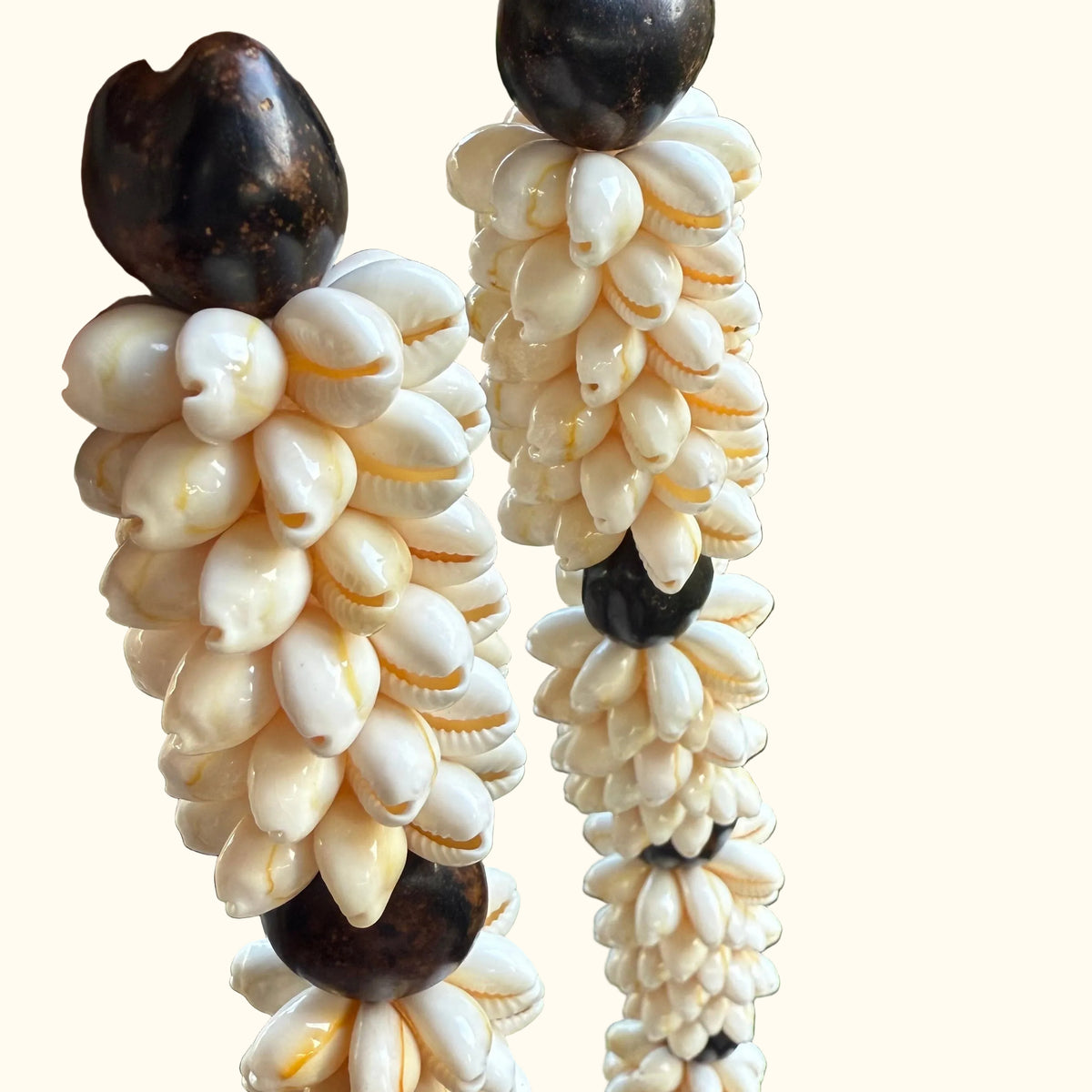 Cowrie Shell Necklace with Kukui Nut Ula Lei