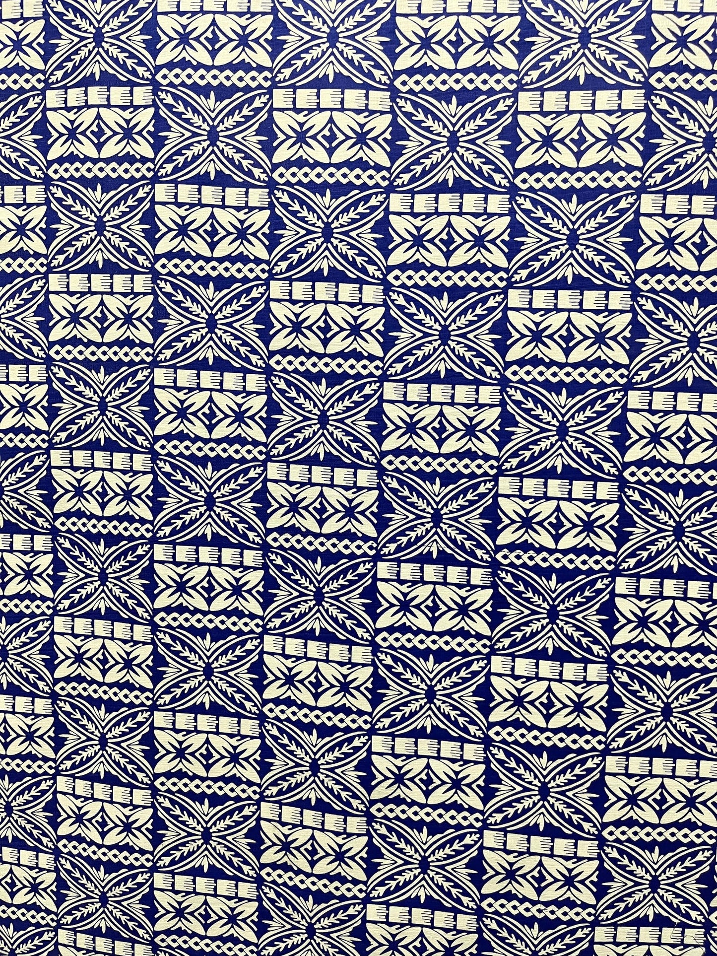 Blue & White Print Fabric Material (by the meter) #product_variant# - Island Aesthetica