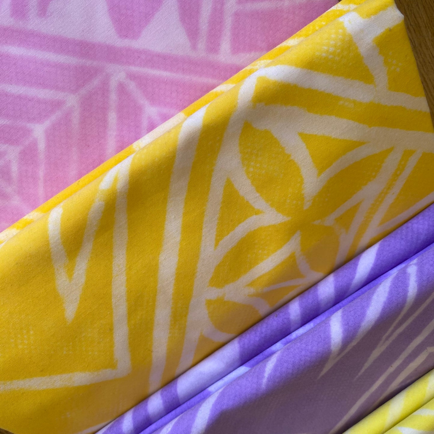 2m Sunburst Pastel Block Print Table Clothe or Ie Lavalava Women's Pareo Cotton Poplin Sarong Beach Cover Up Size L