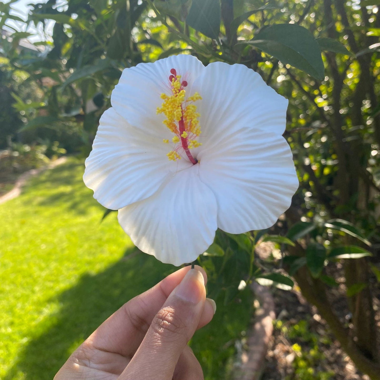 Hanisi Medium Hibiscus Sei Foam Flowers 8.5cm Aute Pacifika Pua - Island Aesthetica