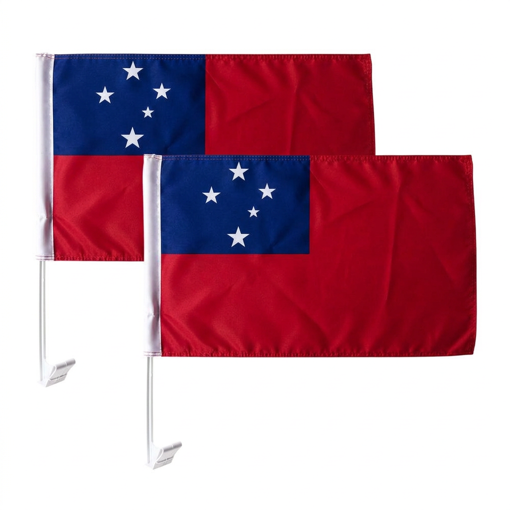 Samoa Window Car Flags | Set of 2 | 30 x 45cm