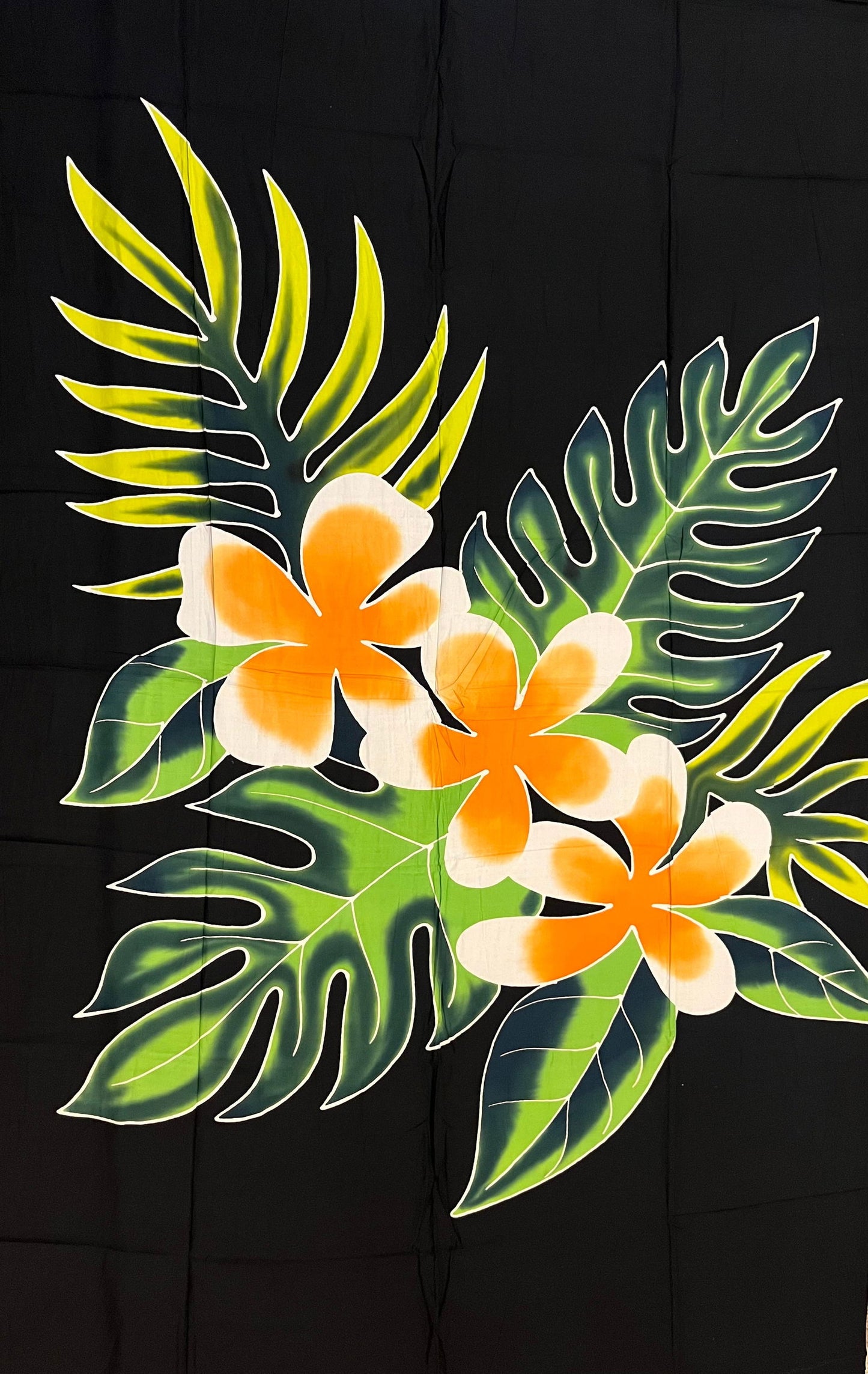 Ie Lavalava Women's Black Pareu Floral Sarong Beach Tropical Cover Up Size M Rayon #product_variant# - Island Aesthetica