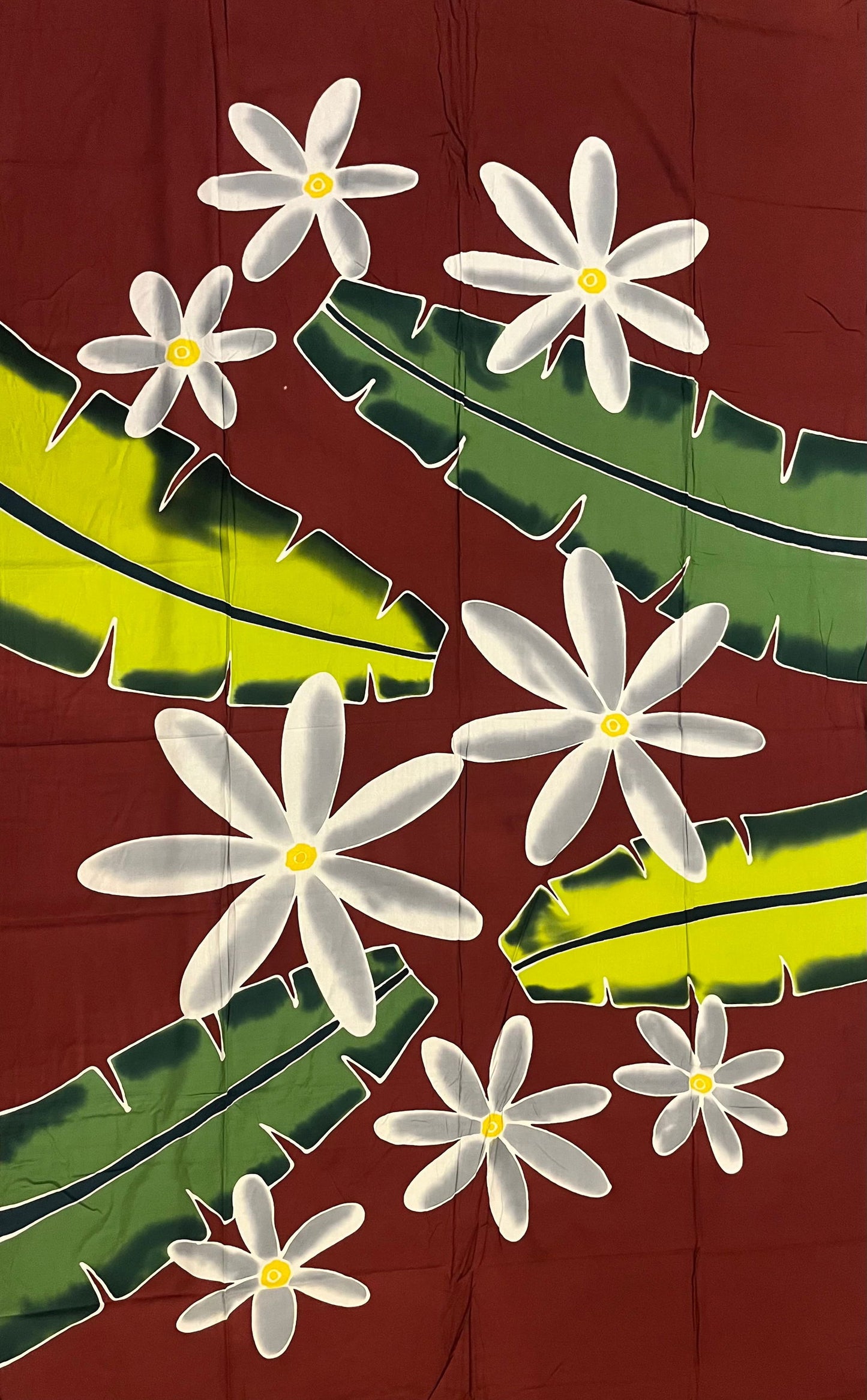 Ie Lavalava Women's Maroon Pareau Floral Sarong Beach Tropical Cover Up Size M Rayon #product_variant# - Island Aesthetica