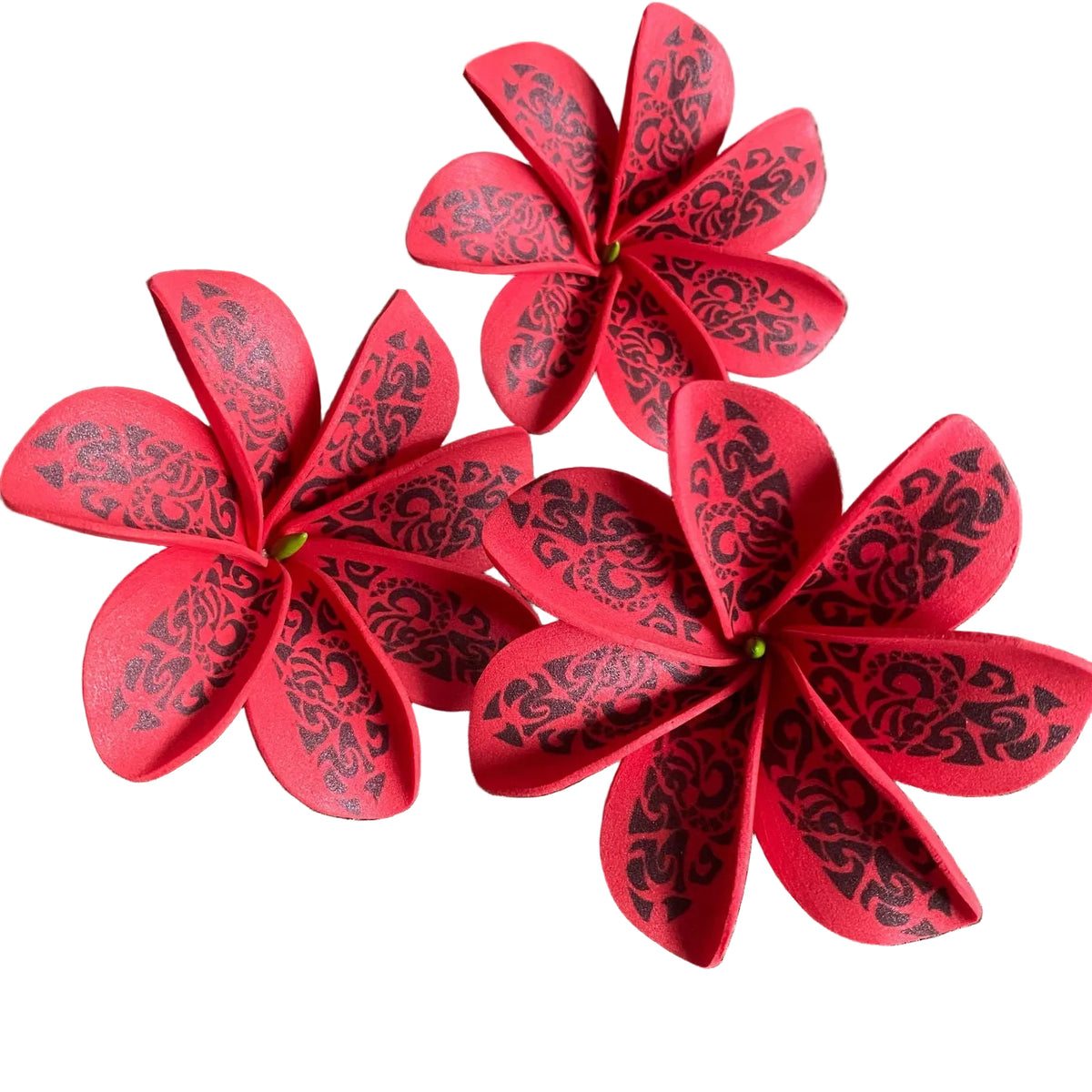 Tattoo Tiare Sei Flowers with Pattern 8cm Medium - Island Aesthetica