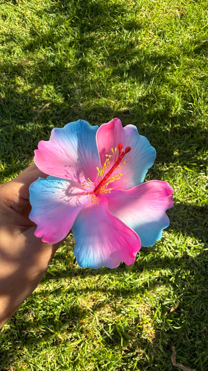 XL Gradient Hibiscus Polynesian Sei Hair Flowers 10cm
