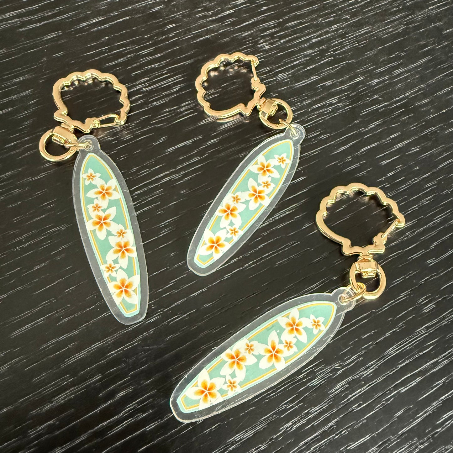 Surf Board Acrylic Keychain Bag Charm