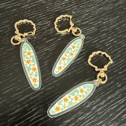 Surf Board Acrylic Keychain Bag Charm