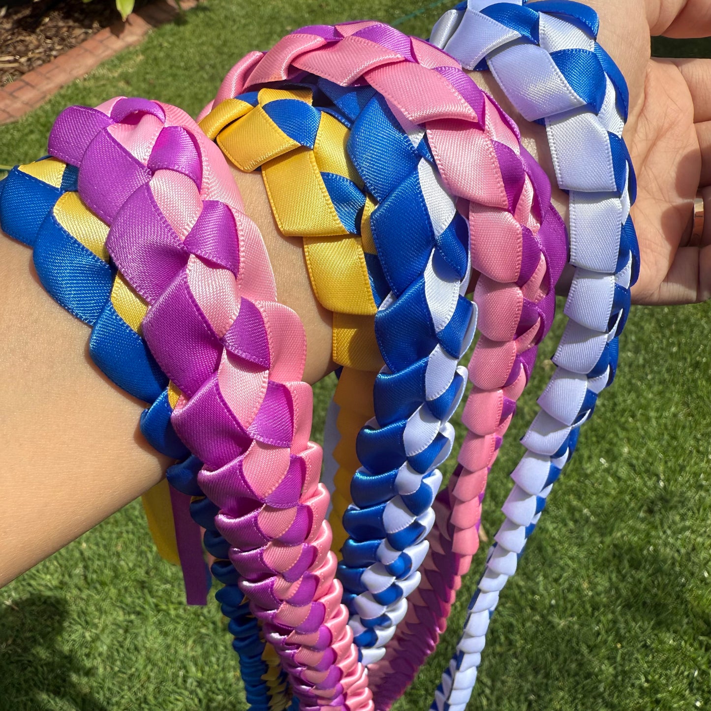 Ribbon Braided Graduation Lei Open Ended Ula