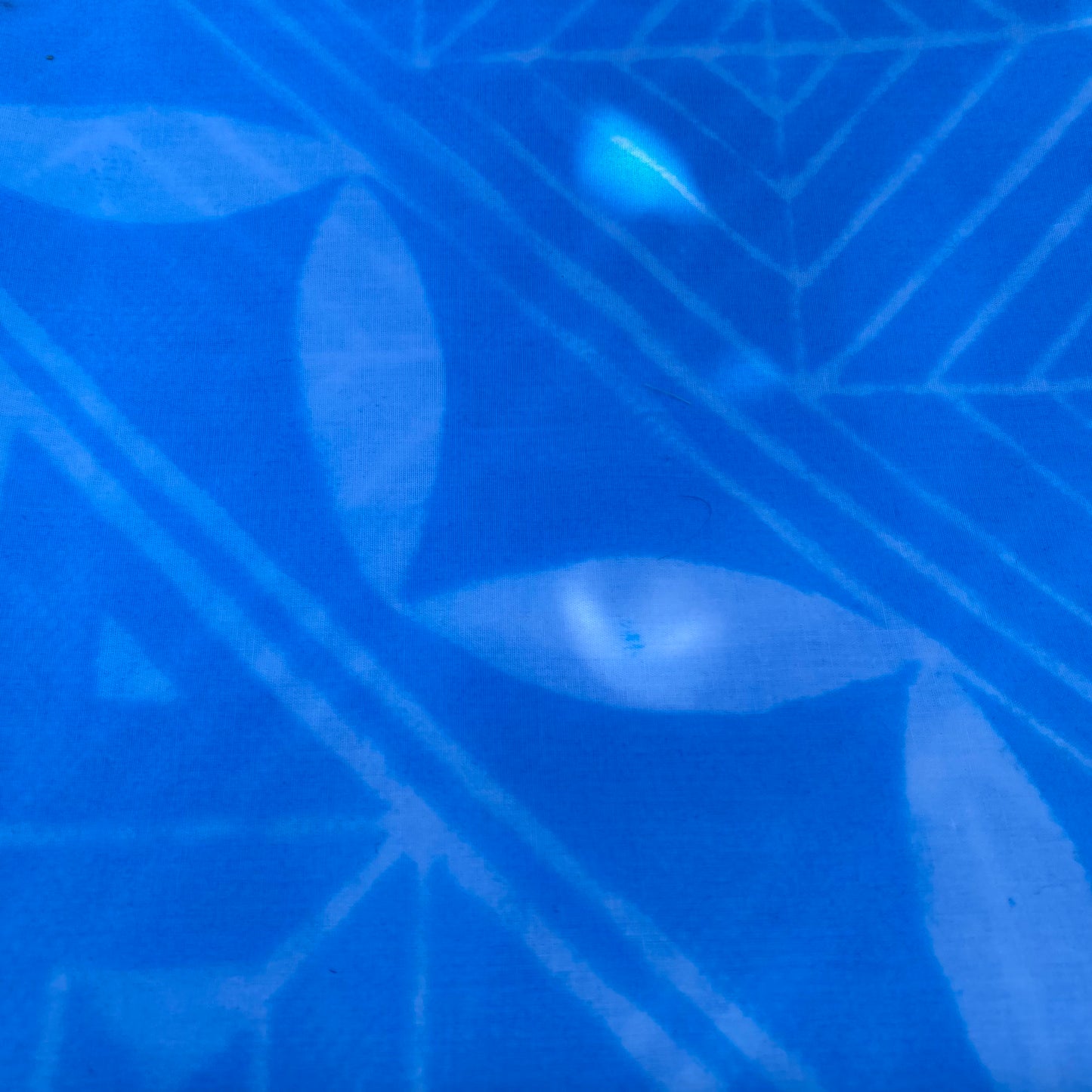 2m Marine Pastel Block Print Table Cloth Ie Lavalava Women's Pareo Cotton Poplin Sarong Beach Cover Up Size L