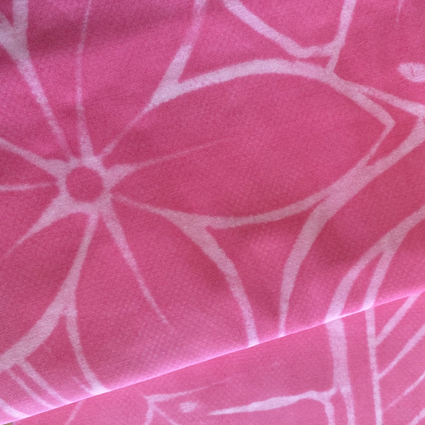 2m Pastel Mauve Block Print Table Cloth or Ie Lavalava Women's Pareo Cotton Poplin Sarong Beach Cover Up Size L