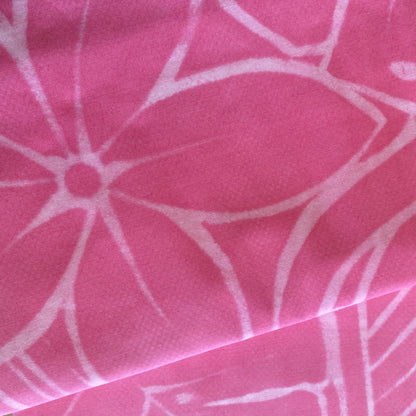 2m Pastel Mauve Block Print Table Cloth or Ie Lavalava Women's Pareo Cotton Poplin Sarong Beach Cover Up Size L