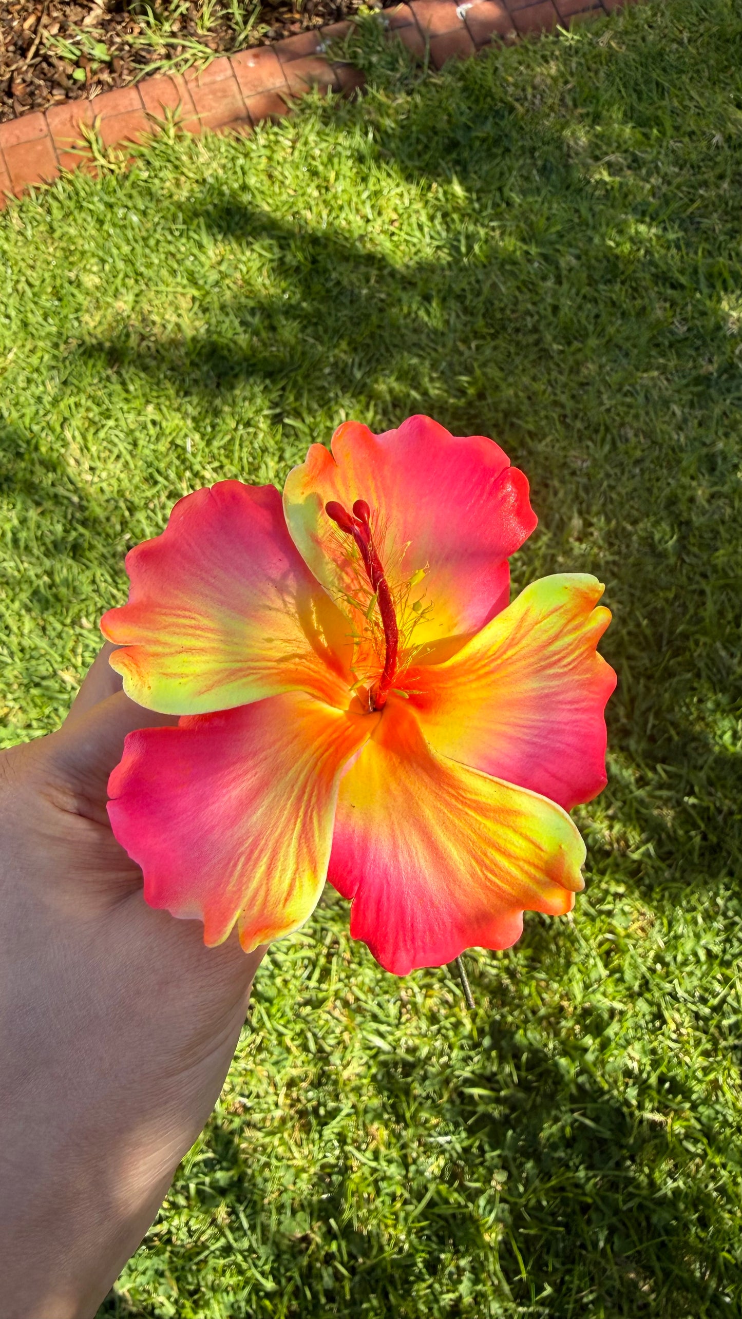 XL Gradient Hibiscus Polynesian Sei Hair Flowers 10cm