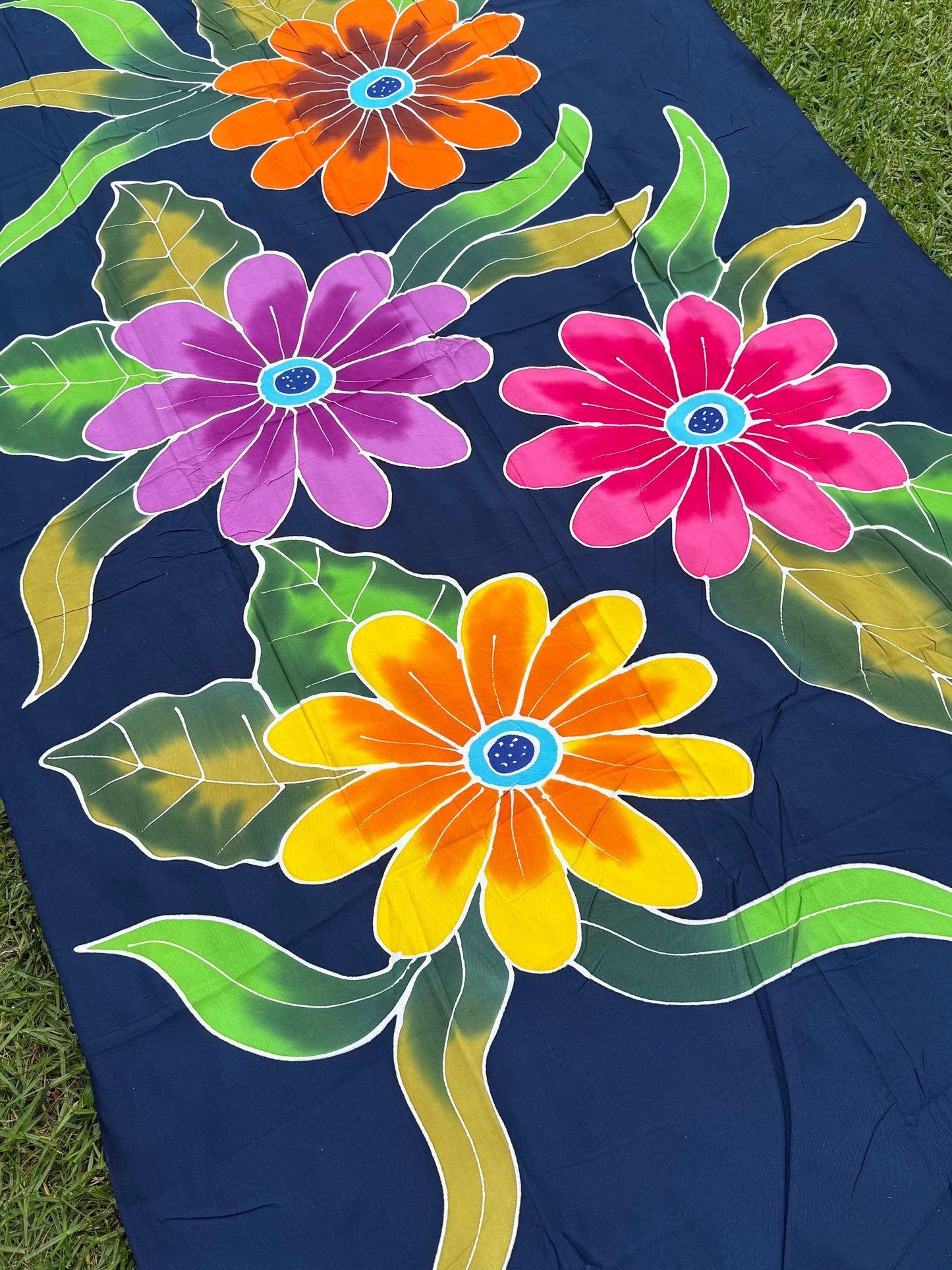 2m Ie Lavalava Women's Pareu Floral Sarong Beach Tropical Cover Up Size L Rayon Ie Sulu Tupenu