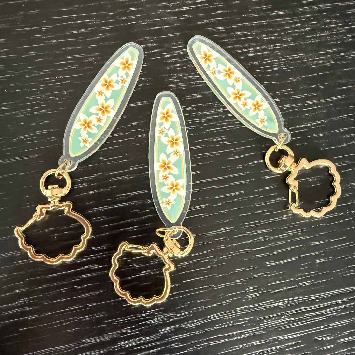 Surf Board Acrylic Keychain Bag Charm