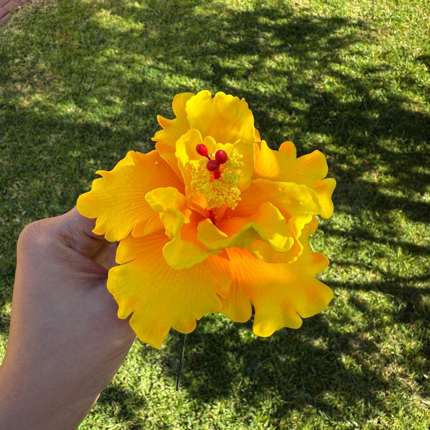 Arihi XL Double Hibiscus Flowers 11cm