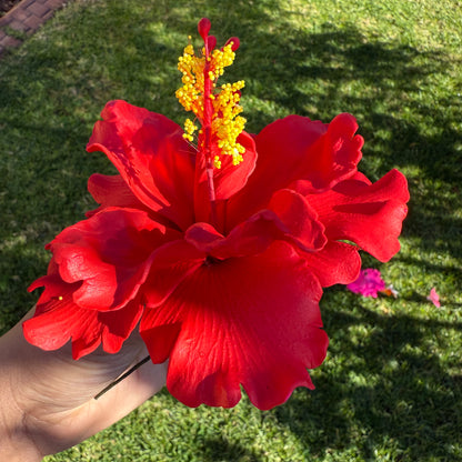 Arihi XL Double Hibiscus Flowers 11cm