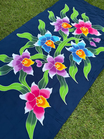 2m Ie Lavalava Women's Pareu Floral Sarong Beach Tropical Cover Up Size L Rayon Ie Sulu Tupenu