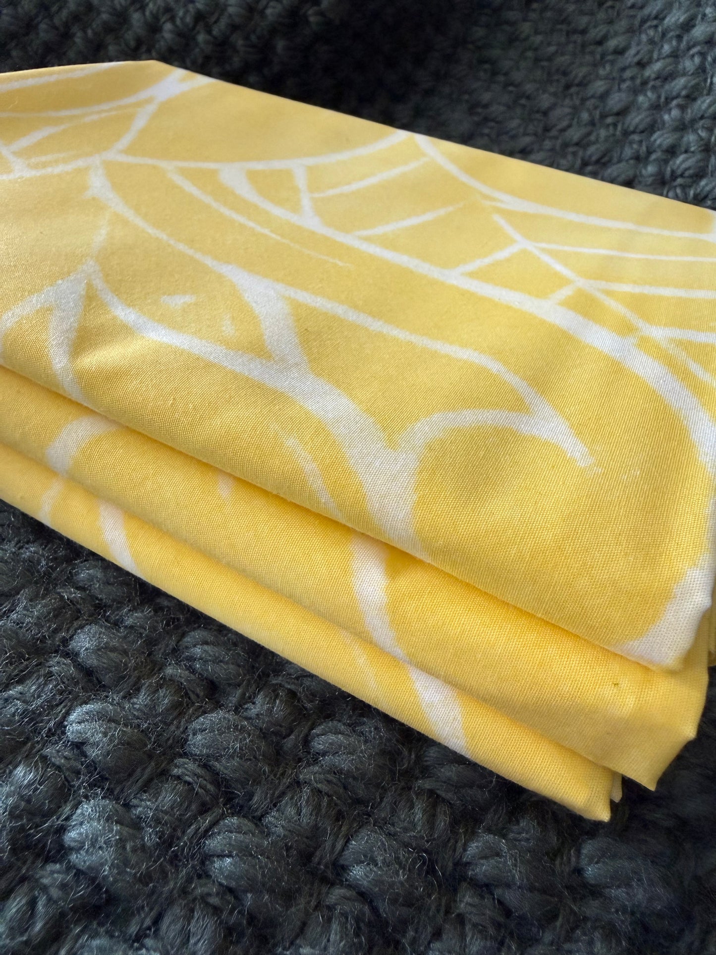 2m Citrus Pastel Block Print Table Clothe or Ie Lavalava Women's Pareo Cotton Poplin Sarong Beach Cover Up Size L