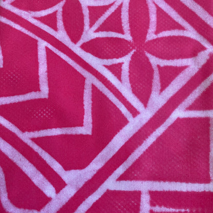 2m Pastel Garden Pop Block Print Table Cloth or Ie Lavalava Women's Pareo Cotton Poplin Sarong Beach Cover Up Size L