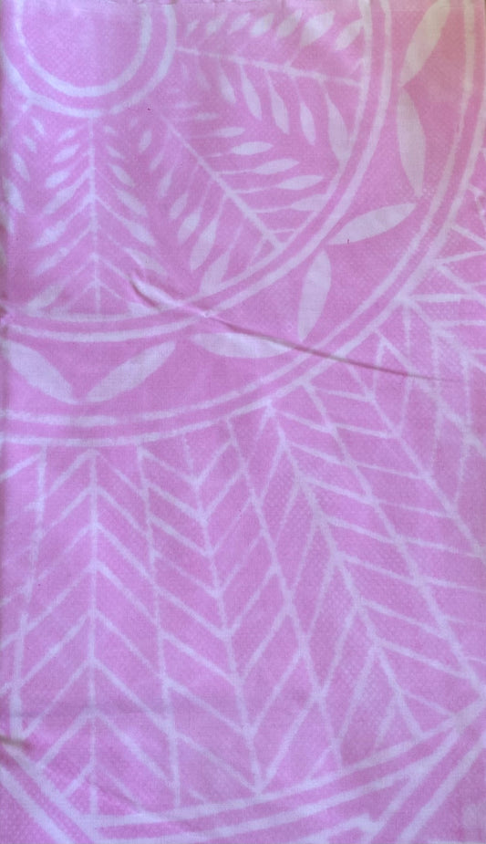 2m Pastel Bloom Block Print Table Cloth or Ie Lavalava Women's Pareo Cotton Poplin Sarong Beach Cover Up Size L