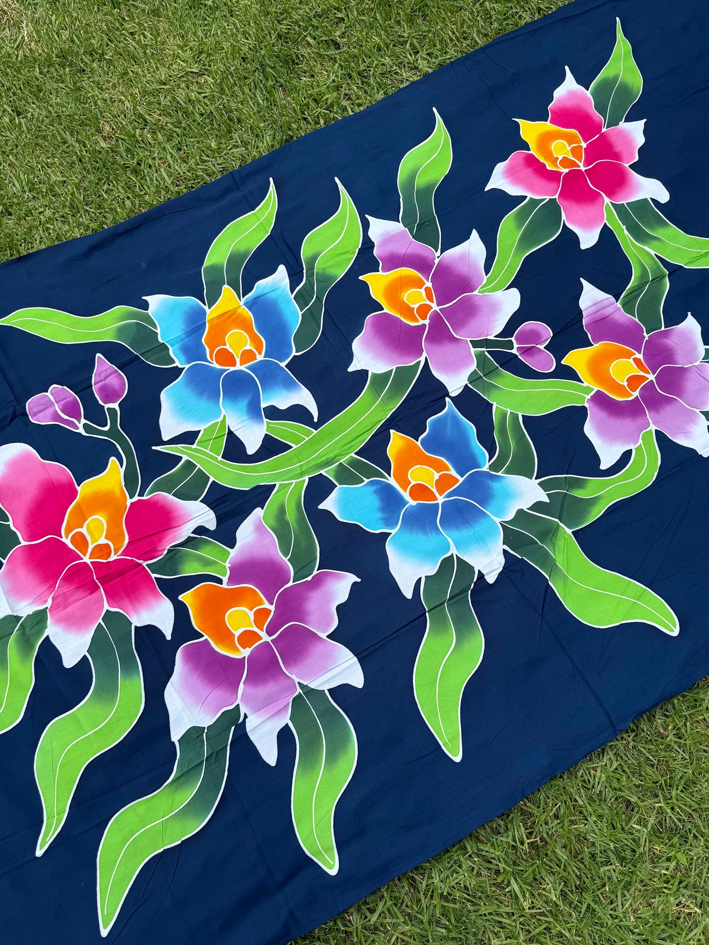 2m Ie Lavalava Women's Pareu Floral Sarong Beach Tropical Cover Up Size L Rayon Ie Sulu Tupenu