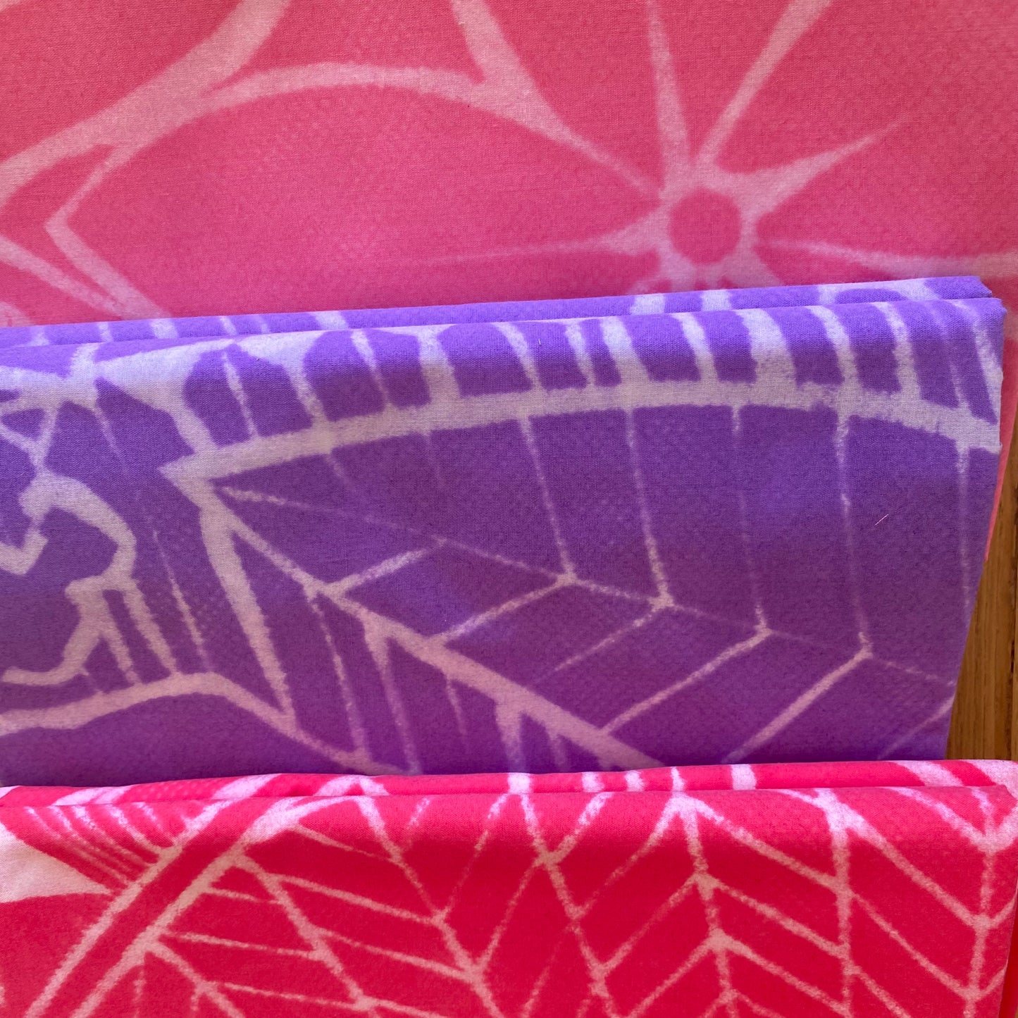 2m Pastel Purple Block Print Table Cloth or Ie Lavalava Women's Pareo Cotton Poplin Sarong Beach Cover Up Size L