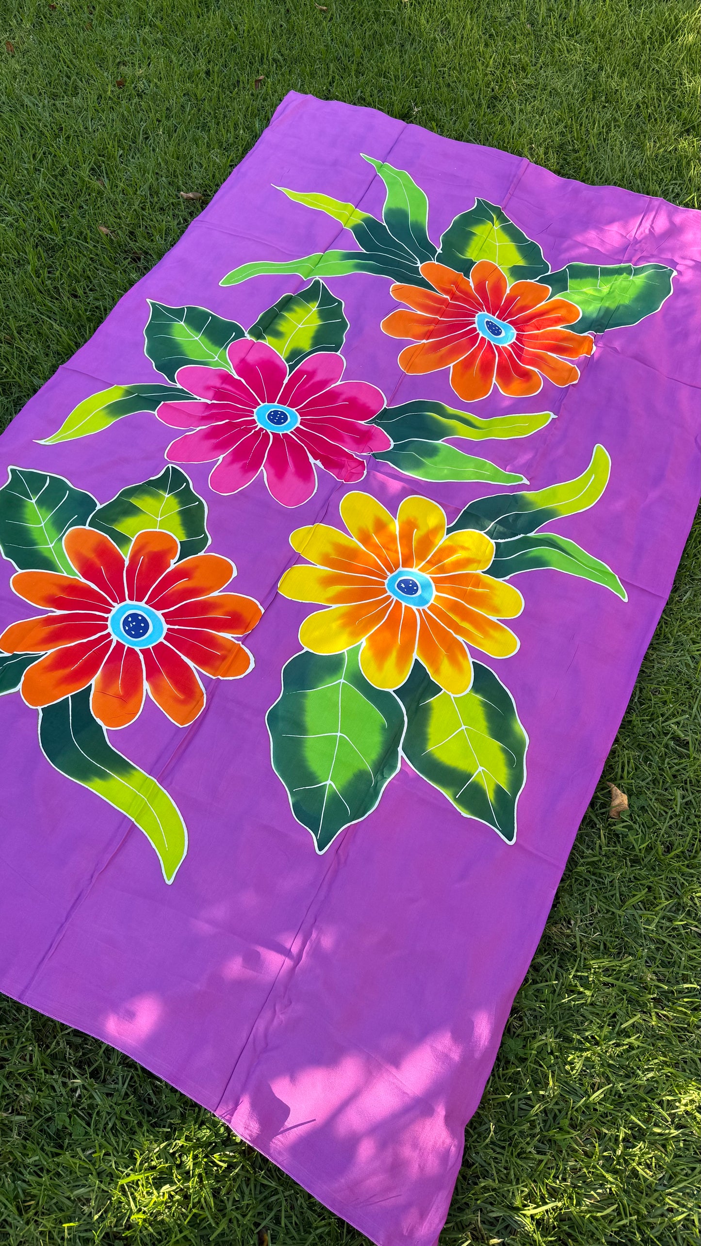 2m Polynesian Floral Sarong – Ie Lavalava Beach Cover Up