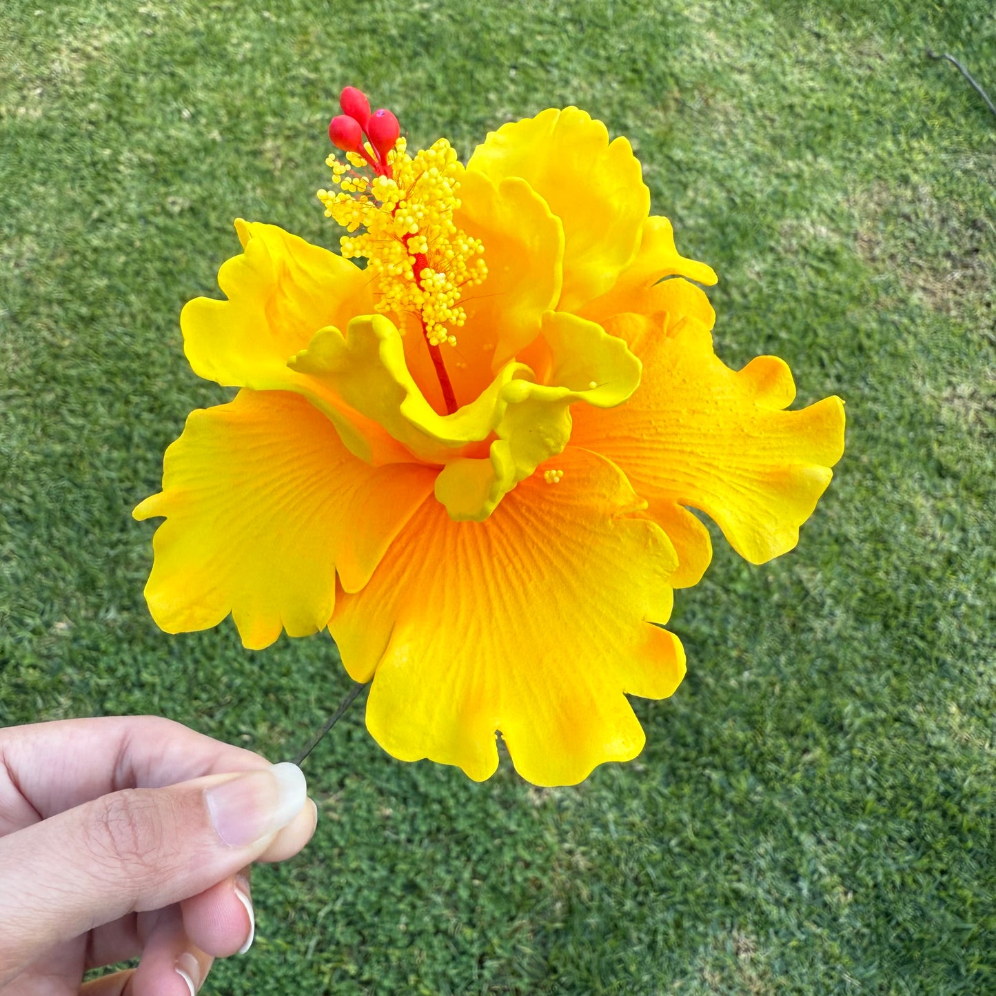 Arihi XL Double Hibiscus Flowers 11cm