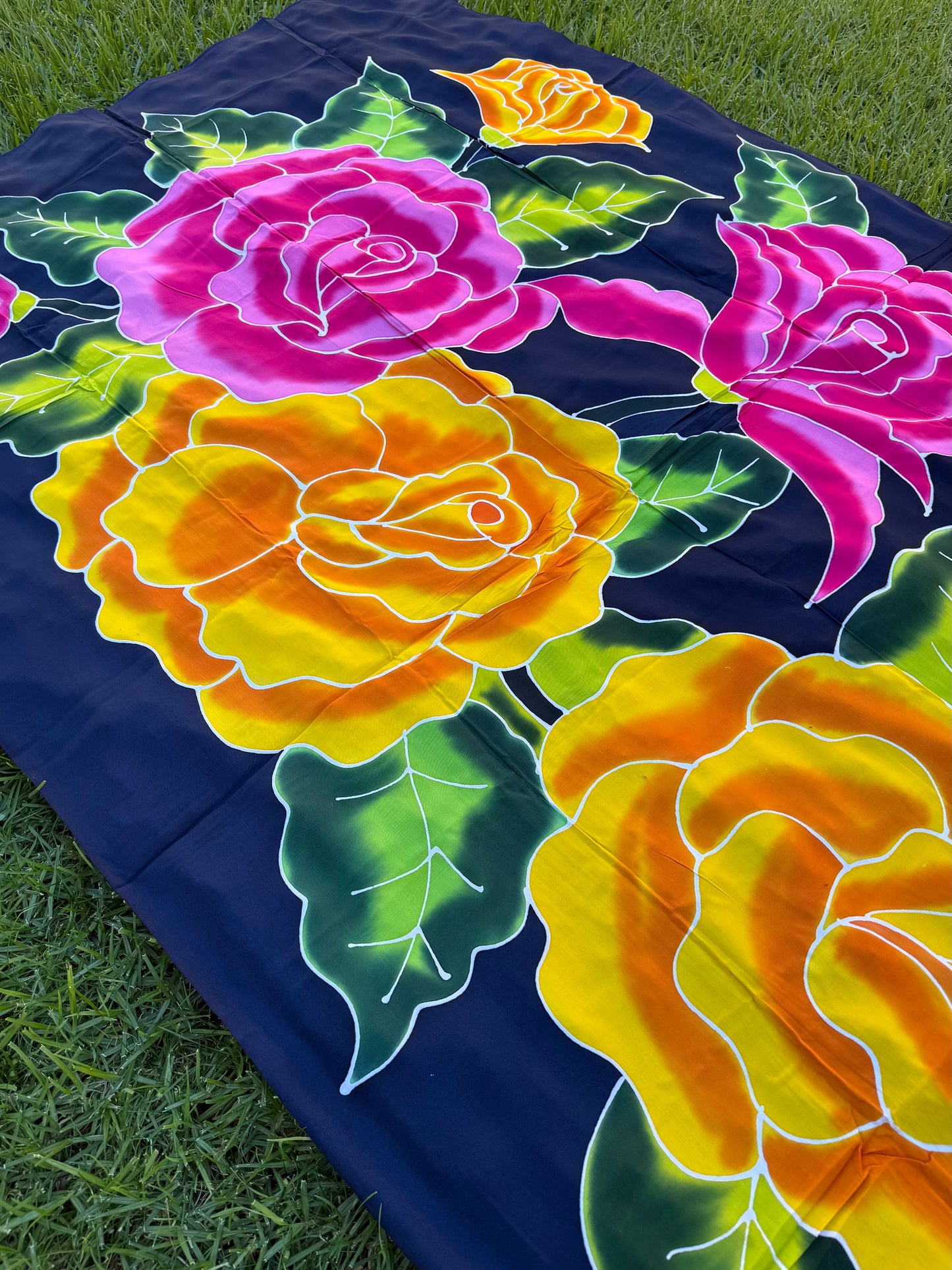 2m Ie Lavalava Women's Pareu Floral Sarong Beach Tropical Cover Up Size L Rayon Ie Sulu Tupenu