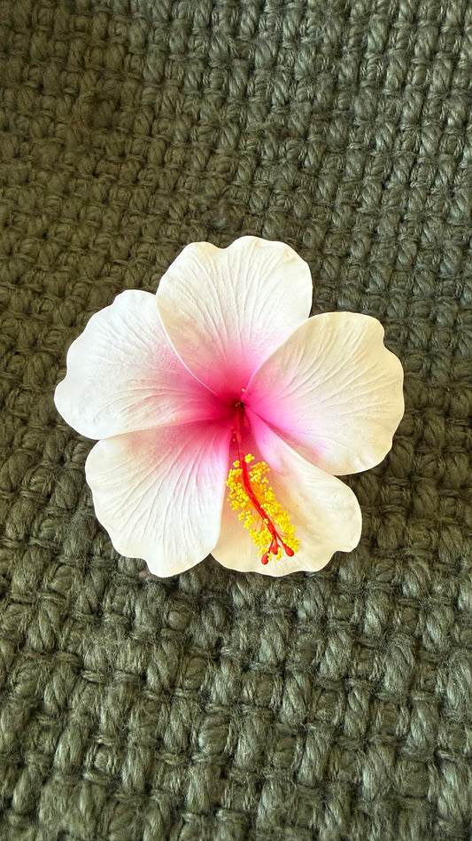 Hahana Classic XL Hibiscus Polynesian Sei Artificial Hair Flowers 12cm