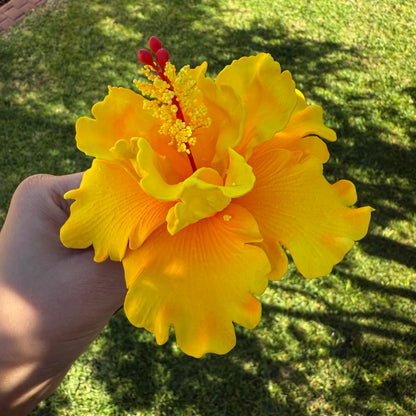 Arihi XL Double Hibiscus Flowers 11cm