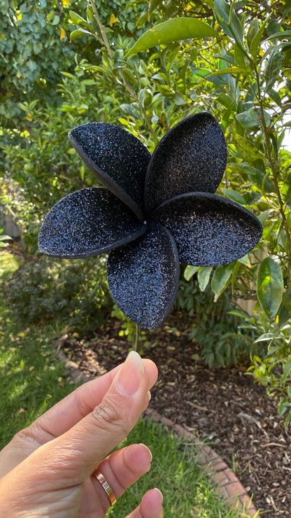 Frangipani Glitter Sei Tropical Hair Flowers 7cm Special Occasions Size M
