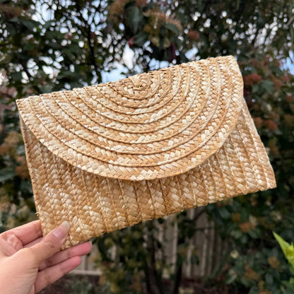 Straw Woven Beach Clutch Island Purse Handbag
