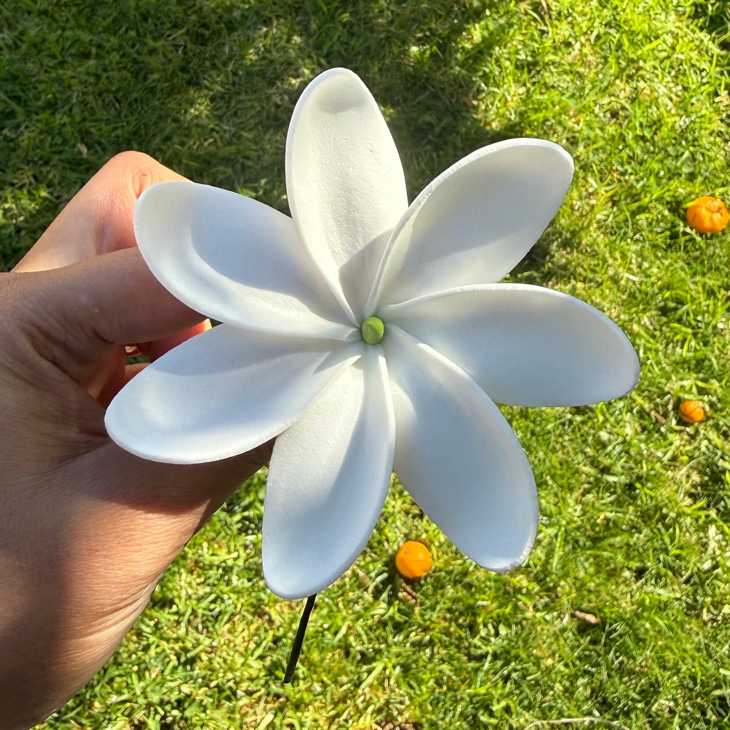 White Tiare Sei Hair Flowers 9.5cm