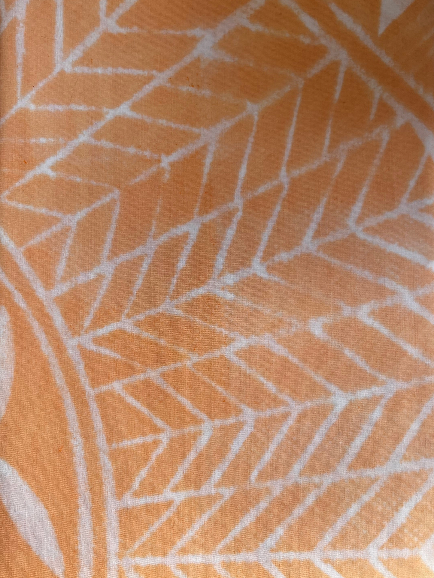 2m Pastel Coral Block Print Table Cloth or Ie Lavalava Women's Pareo Cotton Poplin Sarong Beach Cover Up Size L