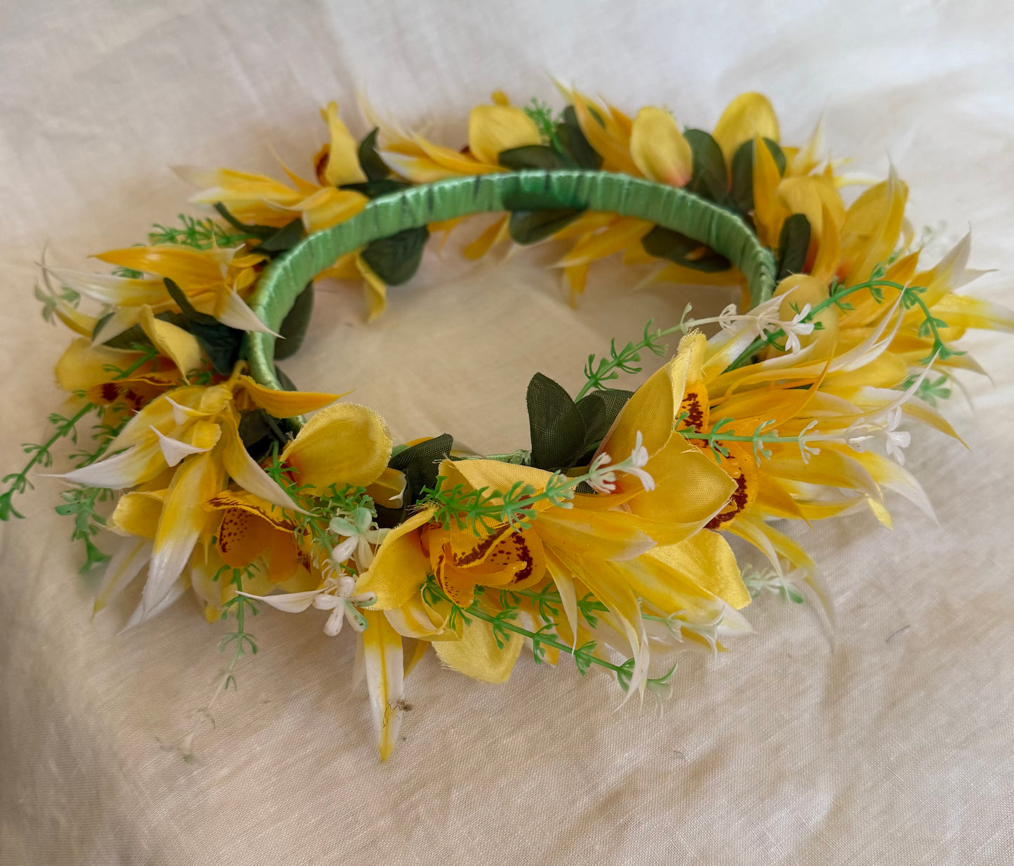 Pale Haku Lei Hawaiian Floral Crowns Lei Po’o