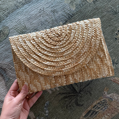Straw Woven Beach Clutch Island Purse Handbag