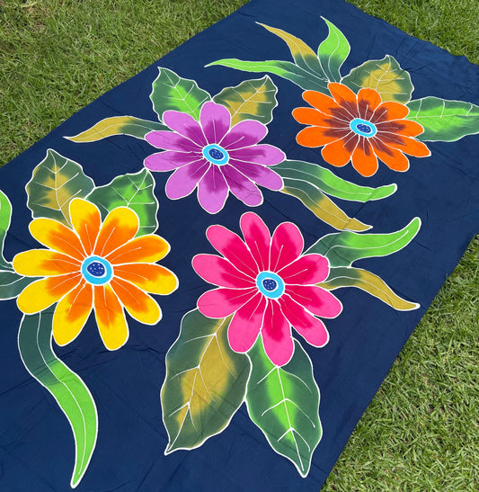 2m Ie Lavalava Women's Pareu Floral Sarong Beach Tropical Cover Up Size L Rayon Ie Sulu Tupenu