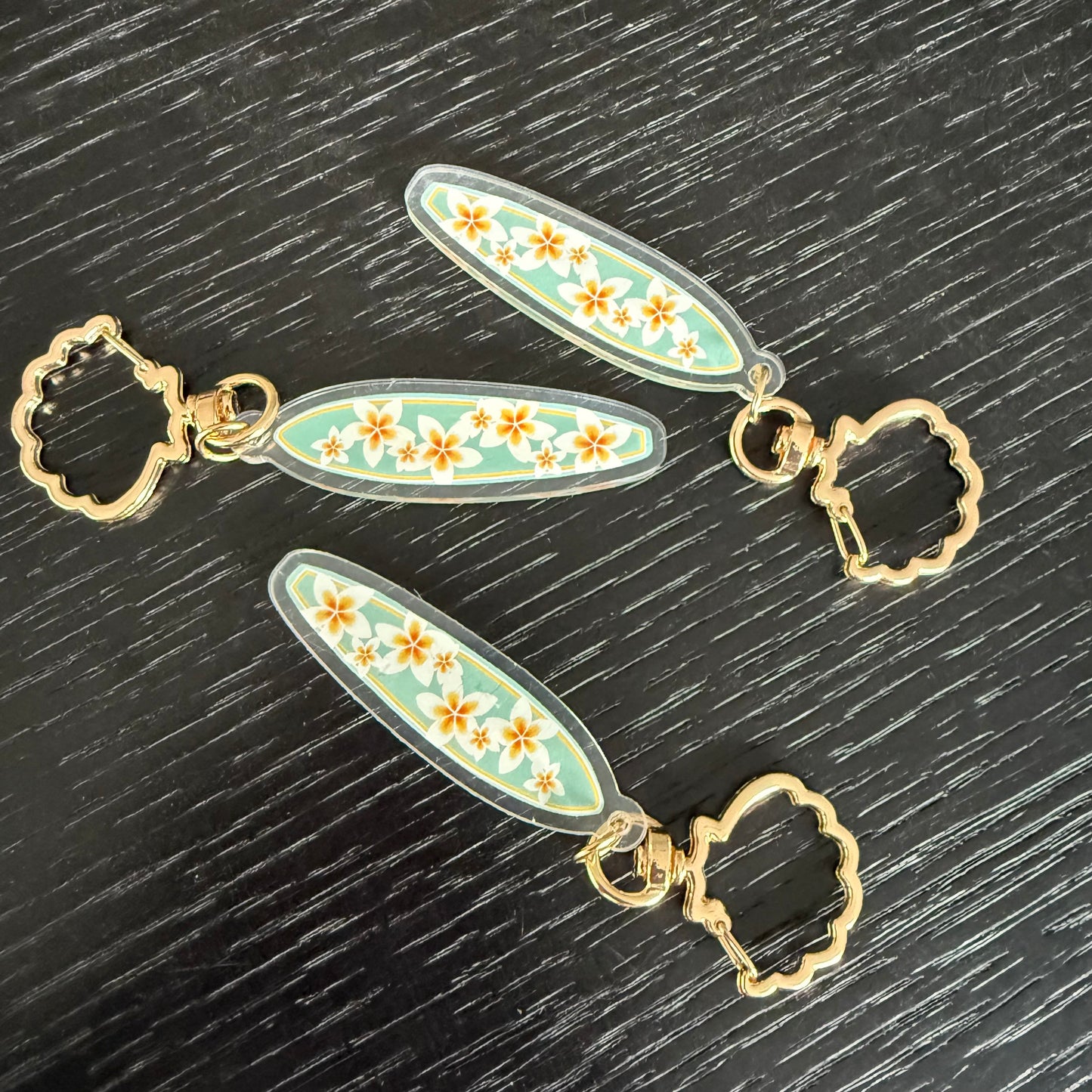 Surf Board Acrylic Keychain Bag Charm