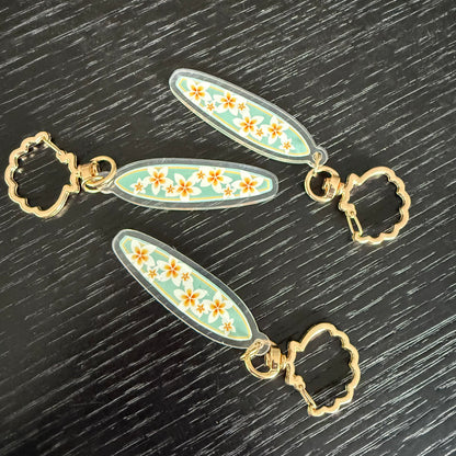Surf Board Acrylic Keychain Bag Charm