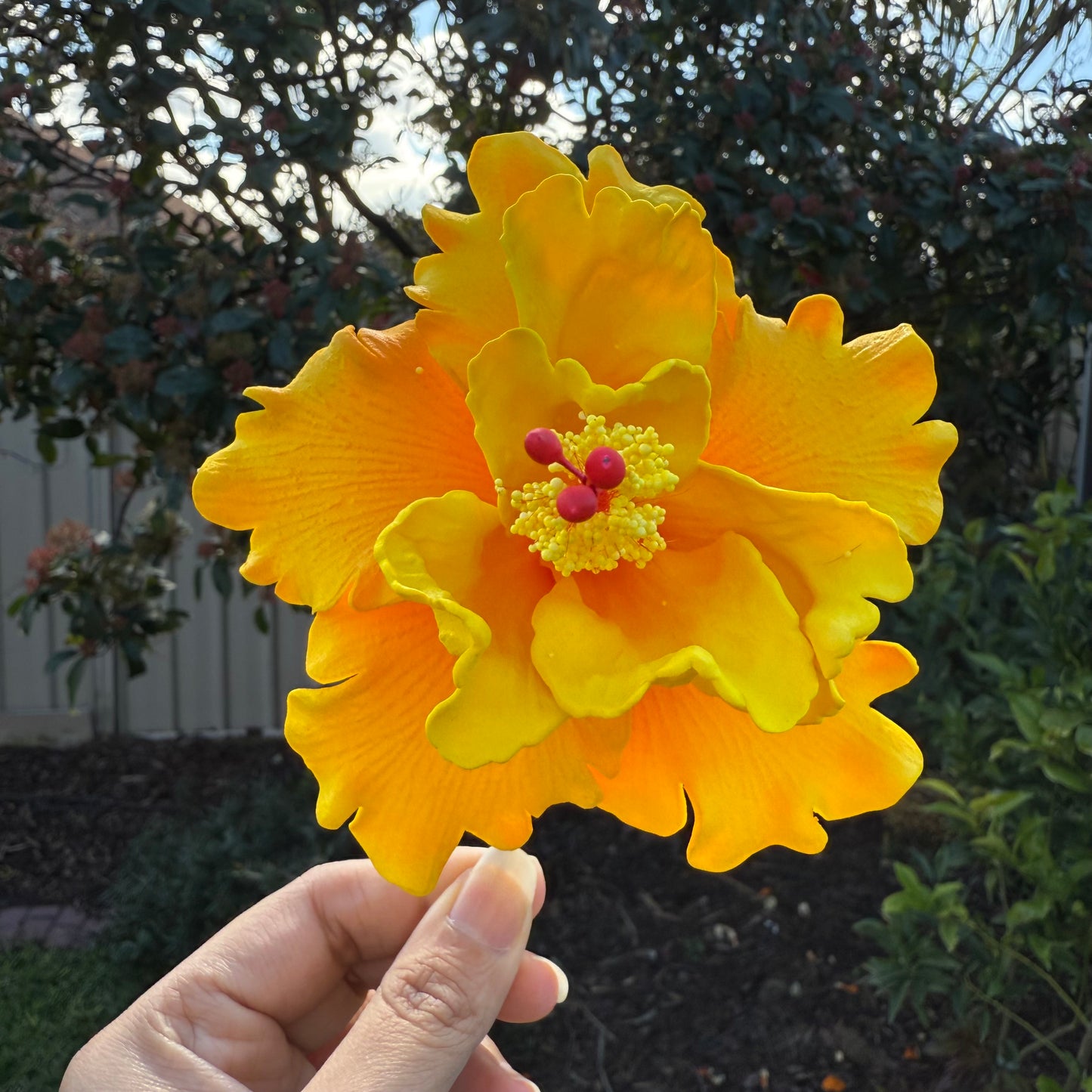 Arihi XL Double Hibiscus Flowers 11cm