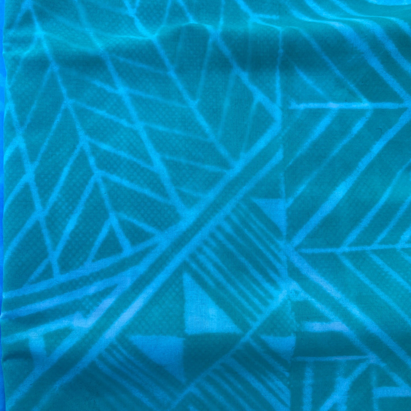 2m Pastel Tidal Block Print Table Cloth or Ie Lavalava Women's Pareo Cotton Poplin Sarong Beach Cover Up Size L