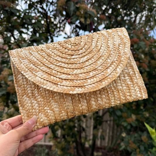 Straw Woven Beach Clutch Island Purse Handbag