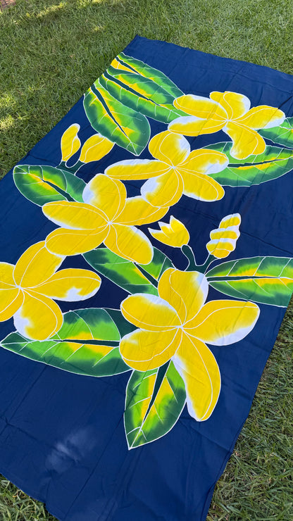 2m Ie Lavalava Women's Pareu Floral Sarong Beach Tropical Cover Up Size L Rayon Ie Sulu Tupenu