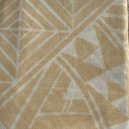 2m Sand Pastel Block Print Table Clothe or Ie Lavalava Women's Pareo Cotton Poplin Sarong Beach Cover Up Size L