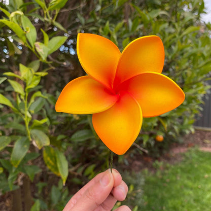 Amaia Large Frangipani Sei Faux Hair Flowers Pacific Islander Womens Accessories 9cm Tekiteki - Island Aesthetica