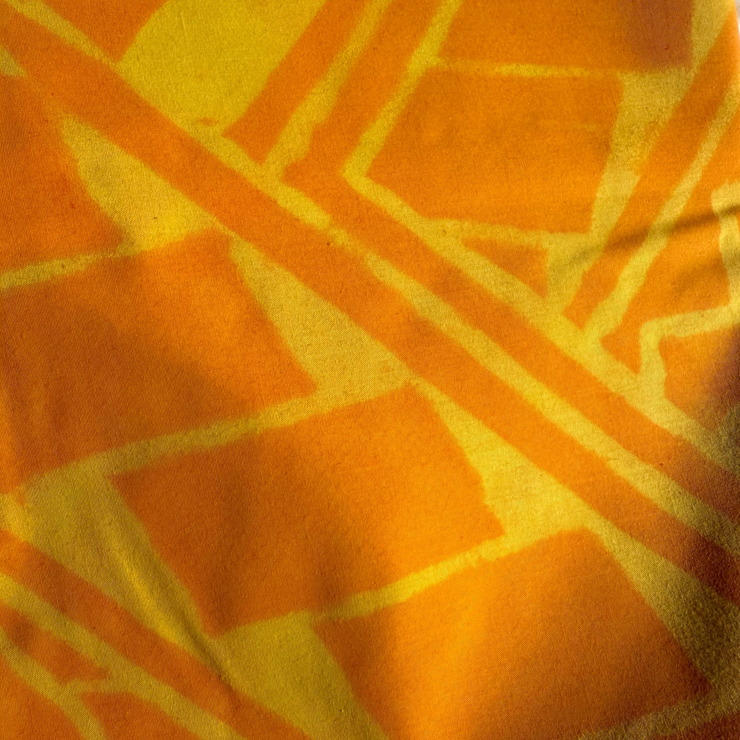 2m Sunburst Pastel Block Print Table Clothe or Ie Lavalava Women's Pareo Cotton Poplin Sarong Beach Cover Up Size L