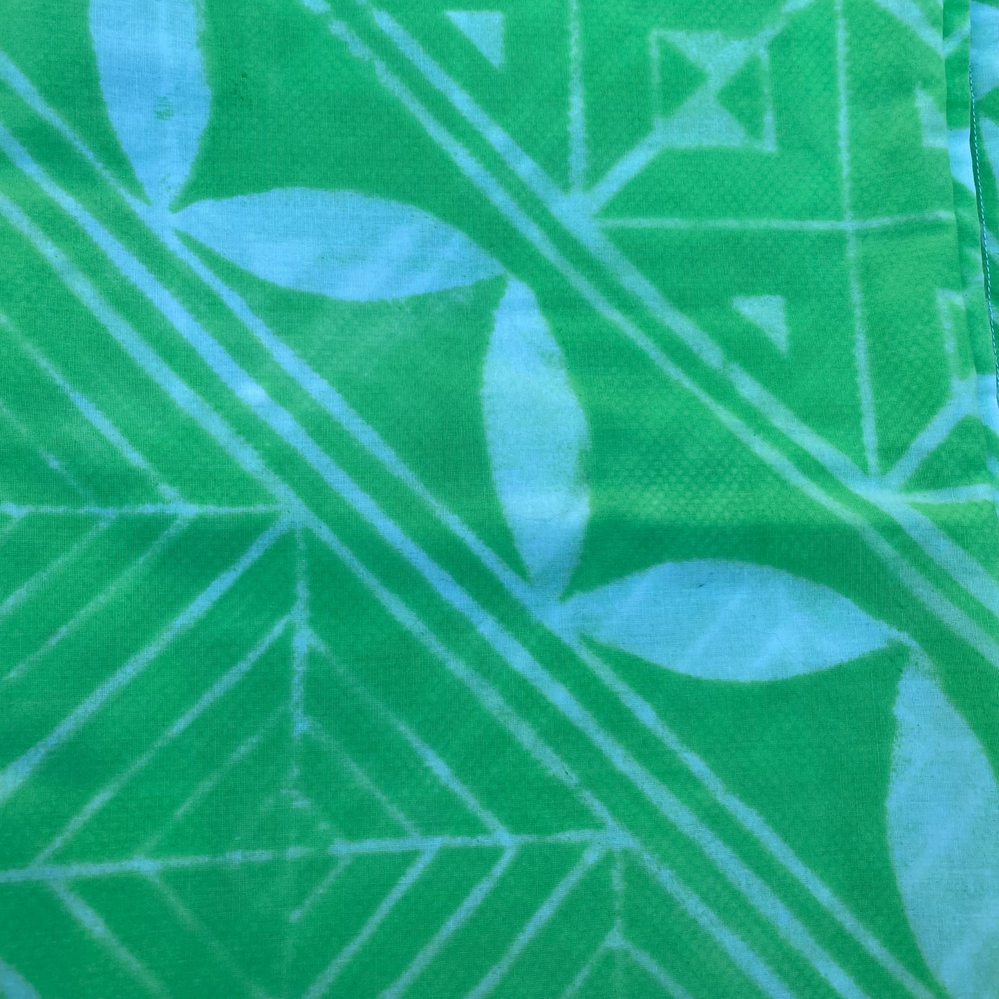 2m Pastel Block Print Table Cloth or Ie Lavalava Women's Pareo Cotton Poplin Sarong Beach Cover Up Size L