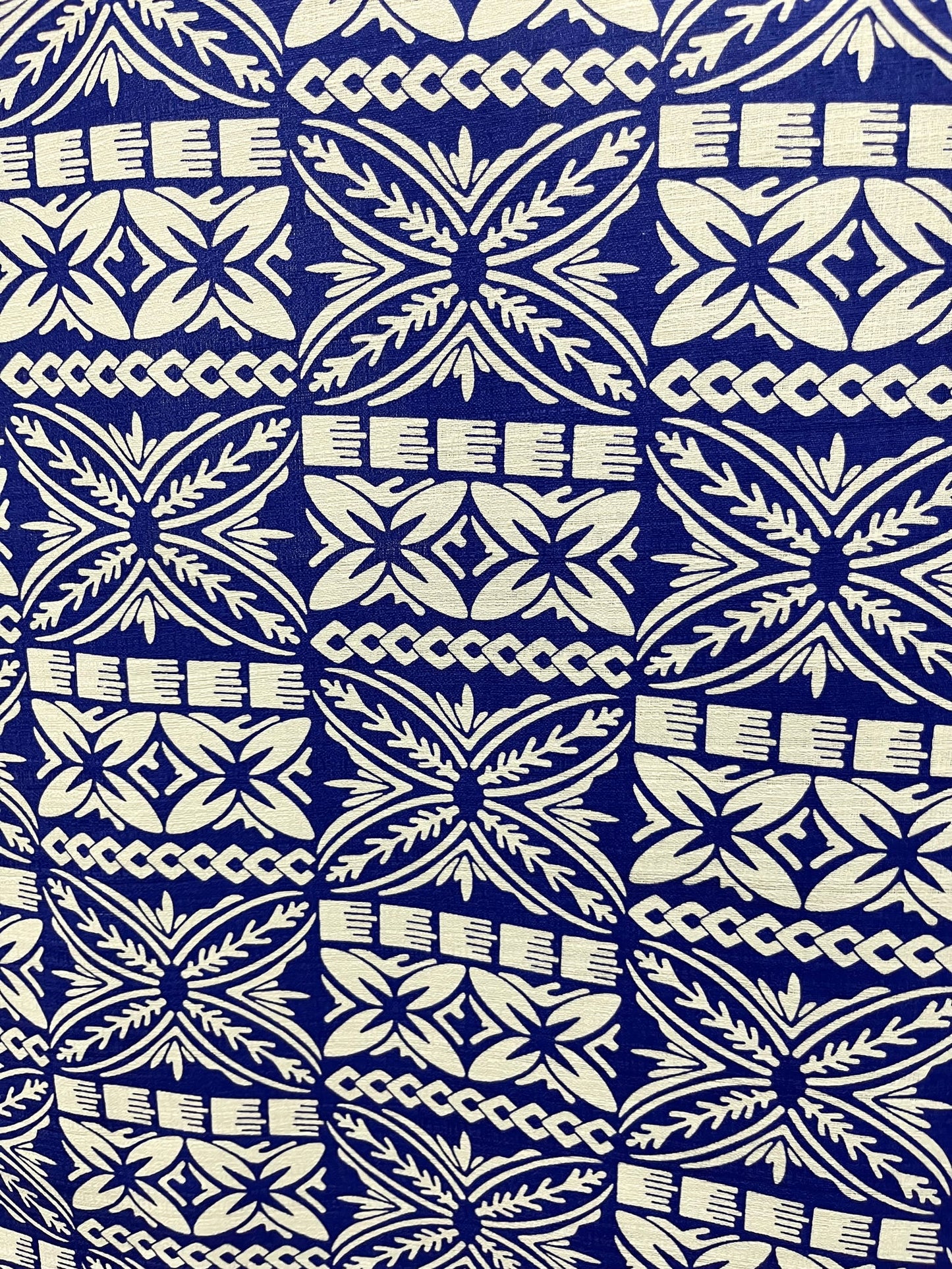 Blue & White Print Fabric Material (by the meter) #product_variant# - Island Aesthetica