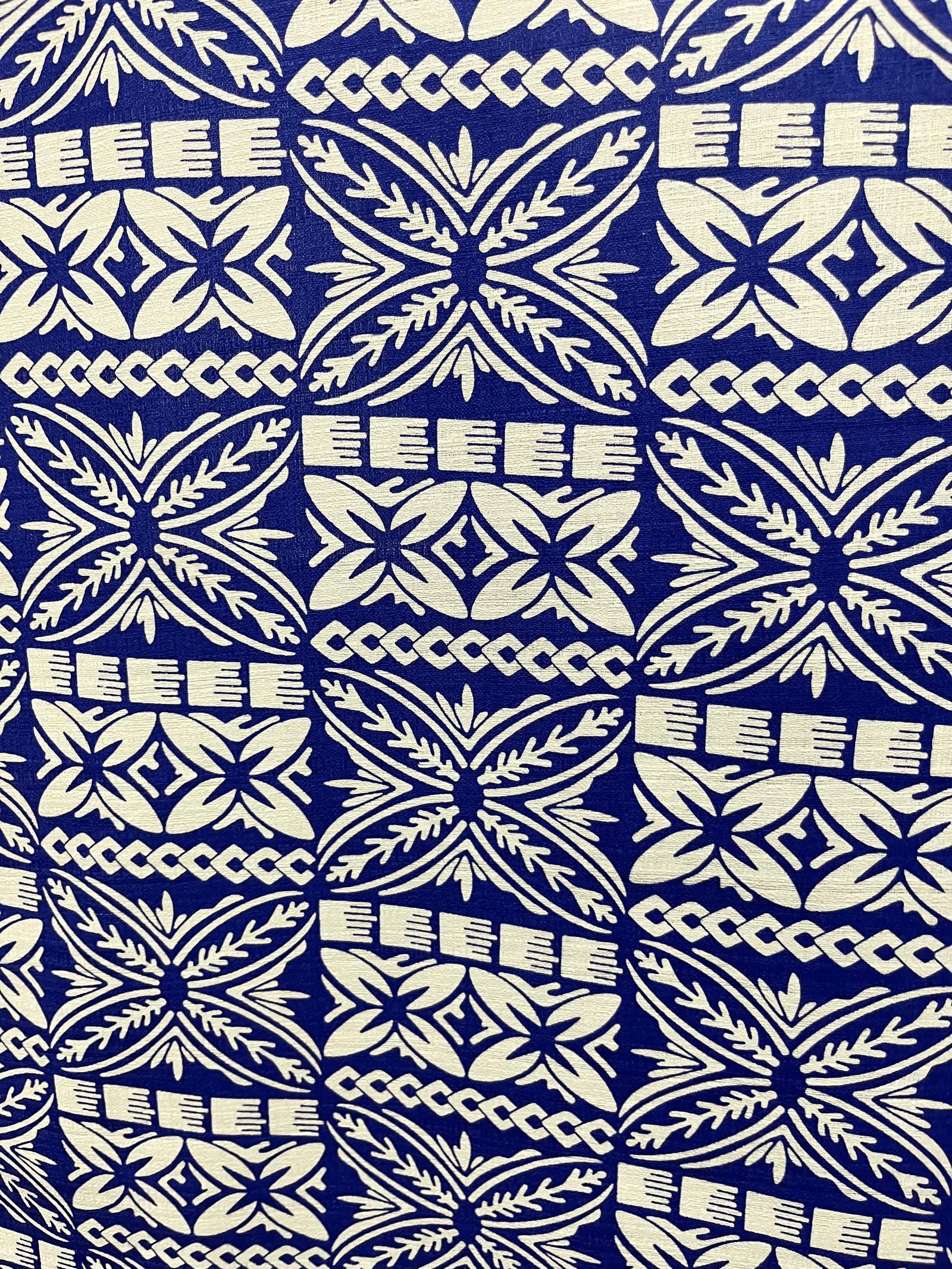 Blue & White Print Fabric Material (by the meter) #product_variant# - Island Aesthetica
